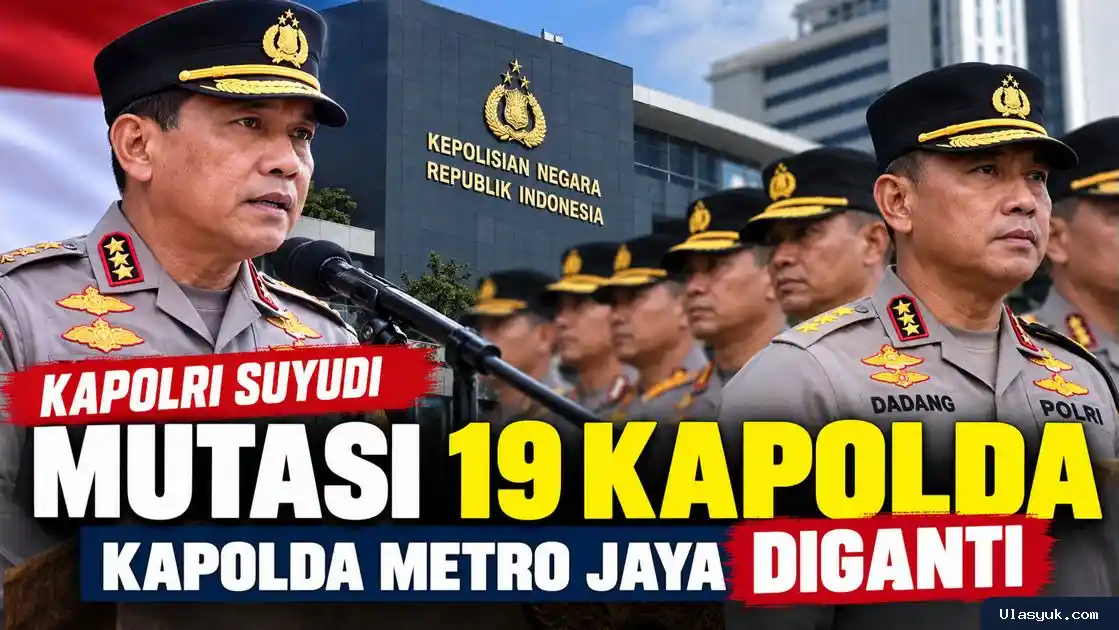 Kapolri Suyudi Mutasi 19 Kapolda, Dadang Hartanto Pimpin Polda Metro Jaya