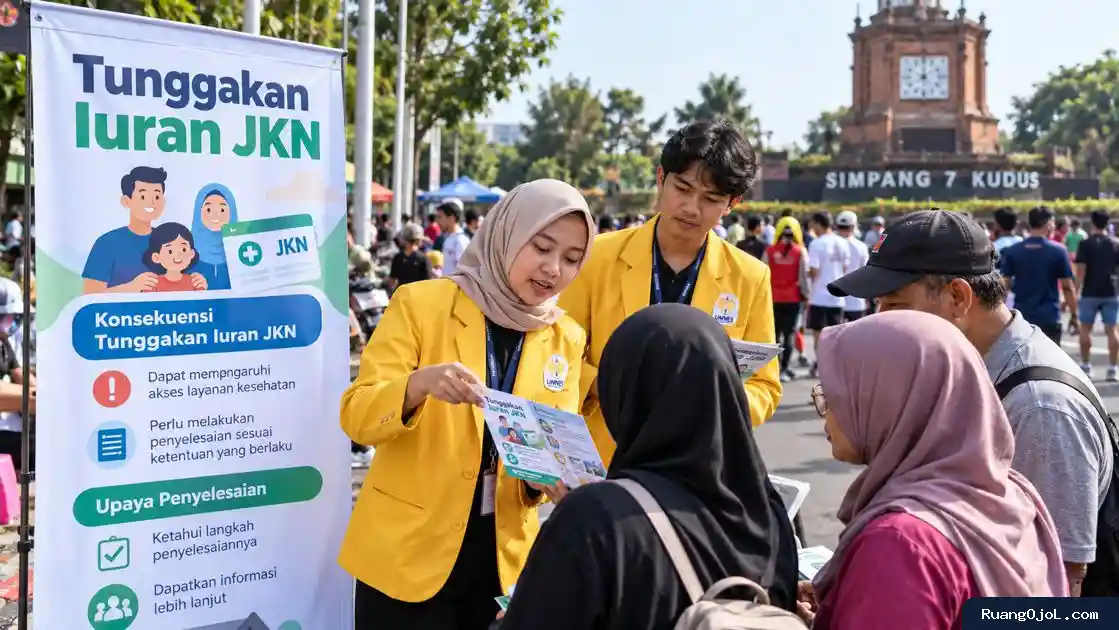 UNNES Edukasi Tunggakan Iuran JKN Lewat X-Banner di CFD Kudus