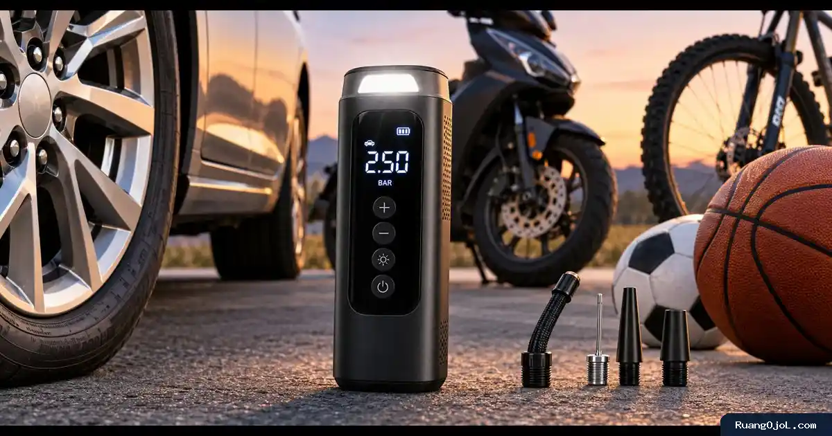 Honor Life Air Pump Lite Meluncur, Pompa Portable untuk Ban hingga Bola