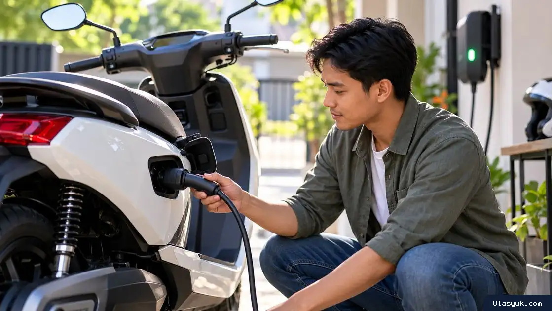 Cara Mengisi Daya Motor Listrik agar Baterai Lebih Awet