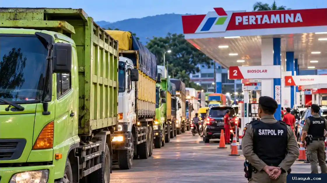Antrean Biosolar di Bandar Lampung Mengular, Stok Daerah Jadi Sorotan
