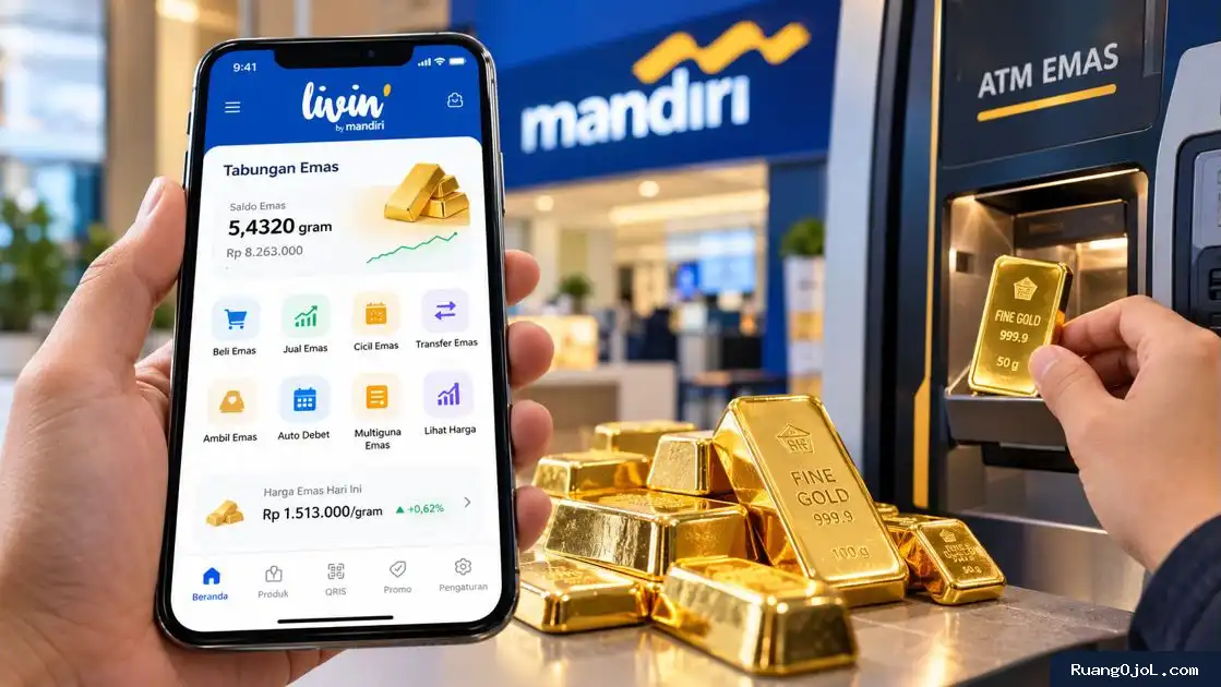 Bank Mandiri Hadirkan Layanan Emas Digital di Livin’ dengan Fitur Ambil Emas Fisik