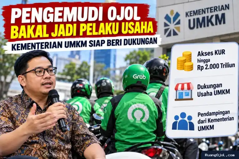 Pengemudi Ojol Bakal Jadi Pelaku Usaha Mikro, Ini Dukungan Kementerian UMKM