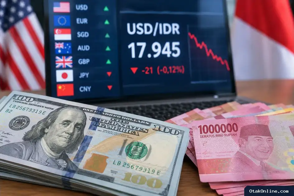 Dolar AS Melemah ke Rp17.945, Rupiah Menguat Pagi Ini