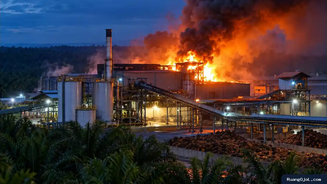 Pabrik Sawit Palma Serasih Terbakar, PSGO Pastikan Kebun Tetap Beroperasi